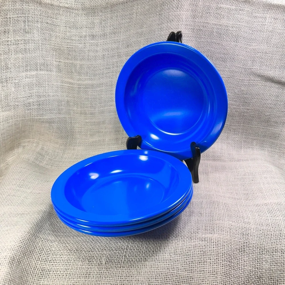 Dallas Ware B-75 Blue Melamine Bowls Set of 4 Plastics‎ Manufacturing Co